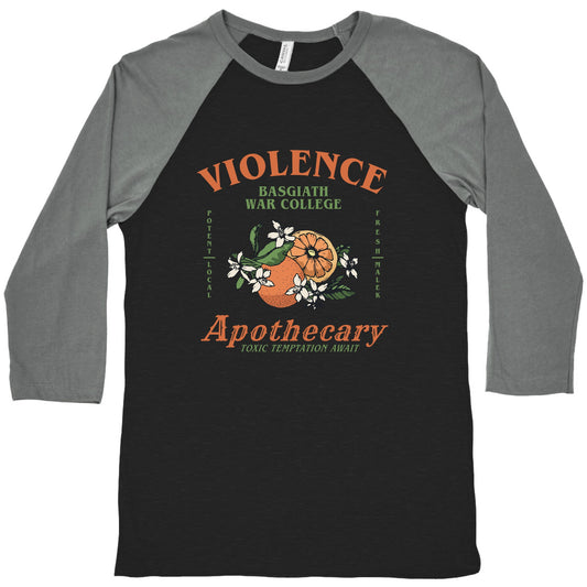 Fourth Wing Violence Apothecary Baseball Tee