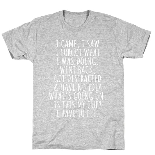 I Came I Saw I Forgot What I Was Doing T-Shirt