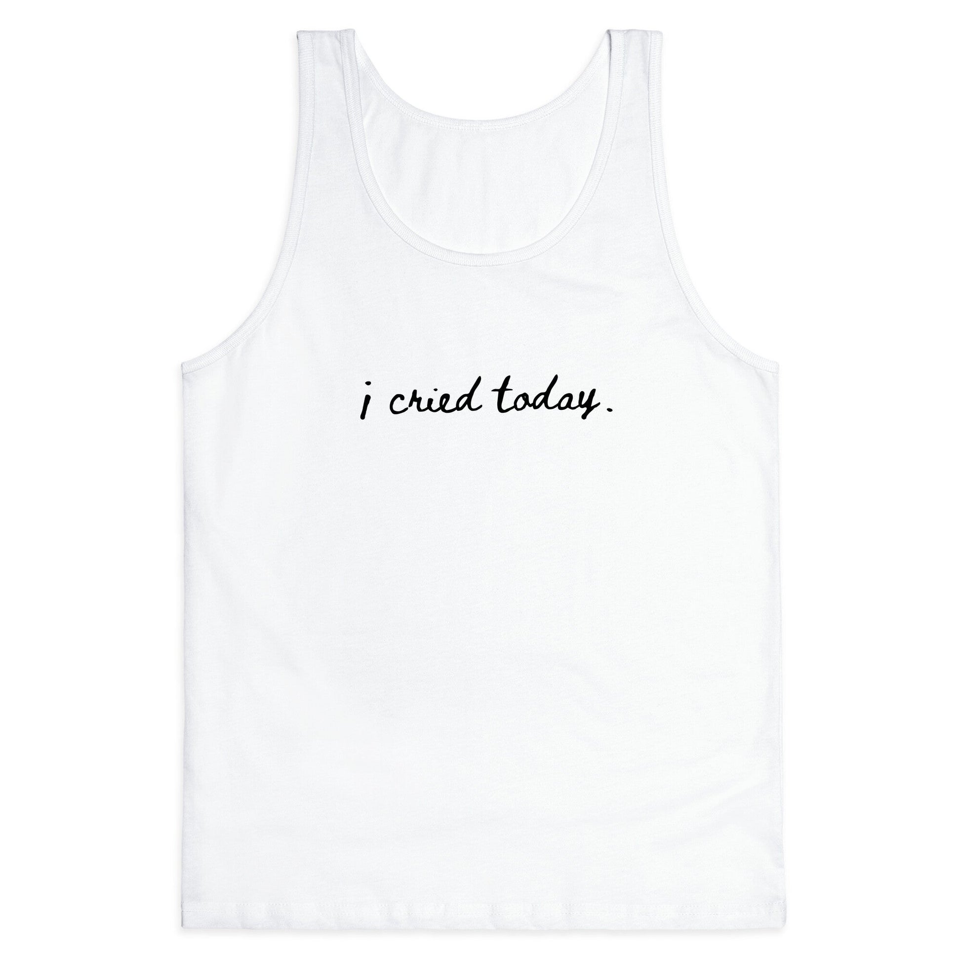 I Cried Today Cursive Tank Top