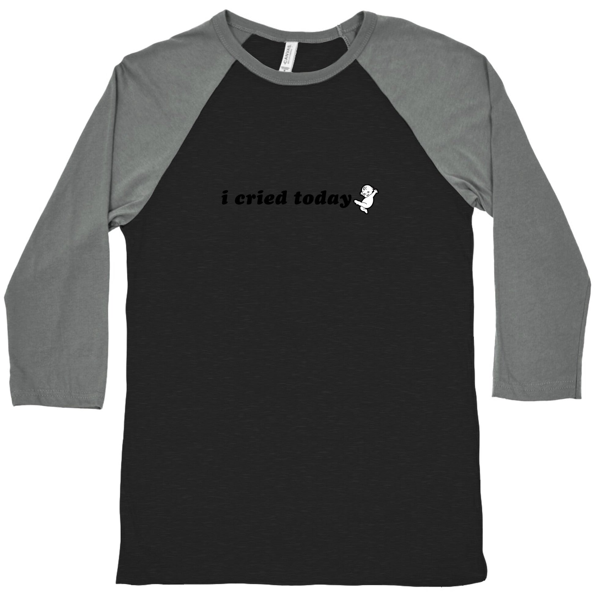 I Cried Today Baby Baseball Tee
