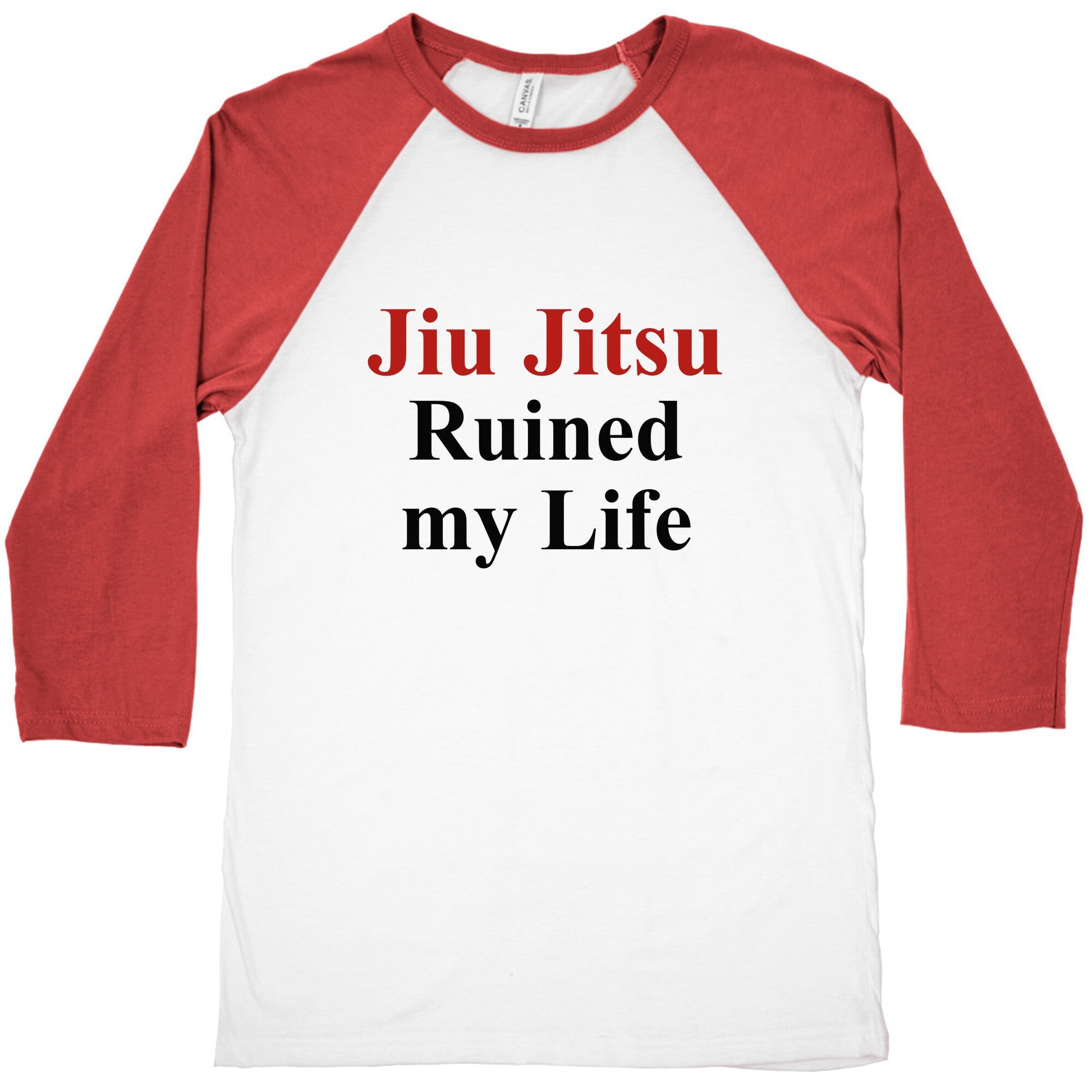 Brady Ju Jujitsu Ruined My Life Baseball Tee