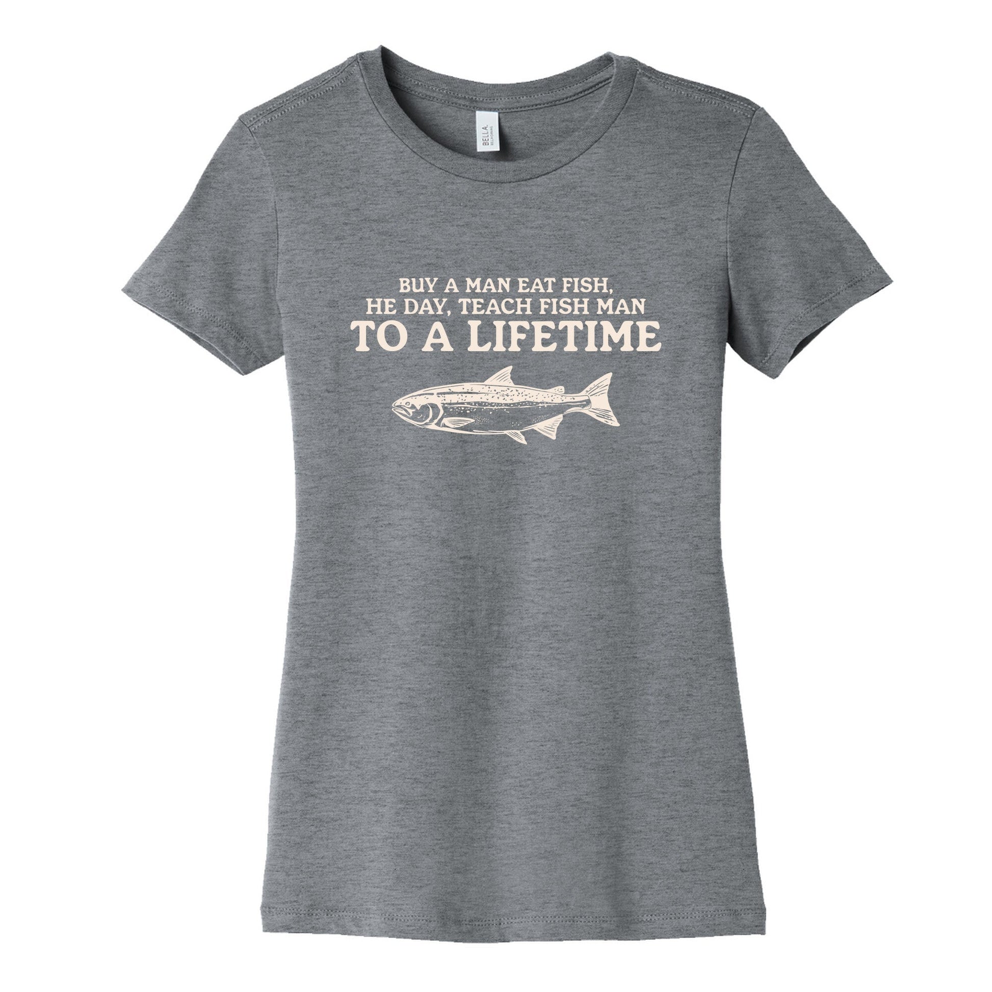 Buy A Man Eat Fish Womens Cotton Tee