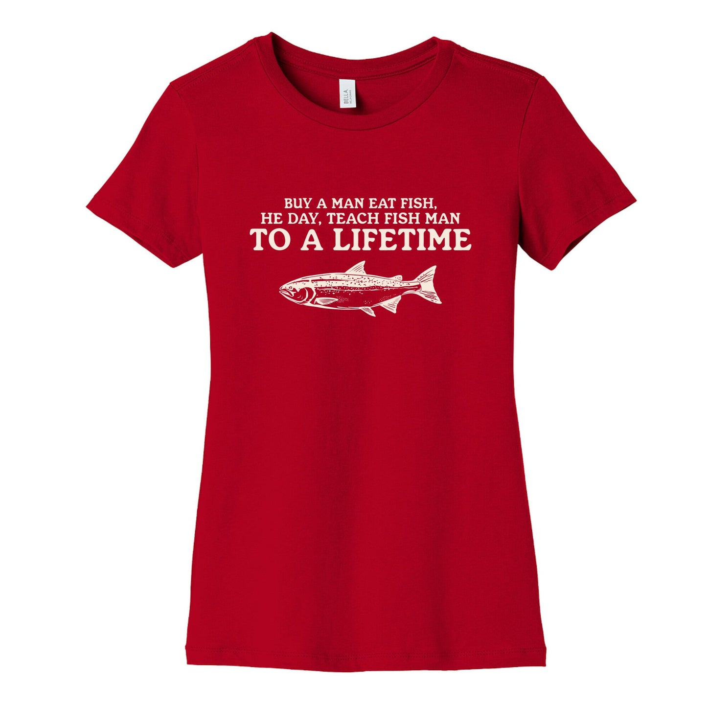 Buy A Man Eat Fish Womens Cotton Tee