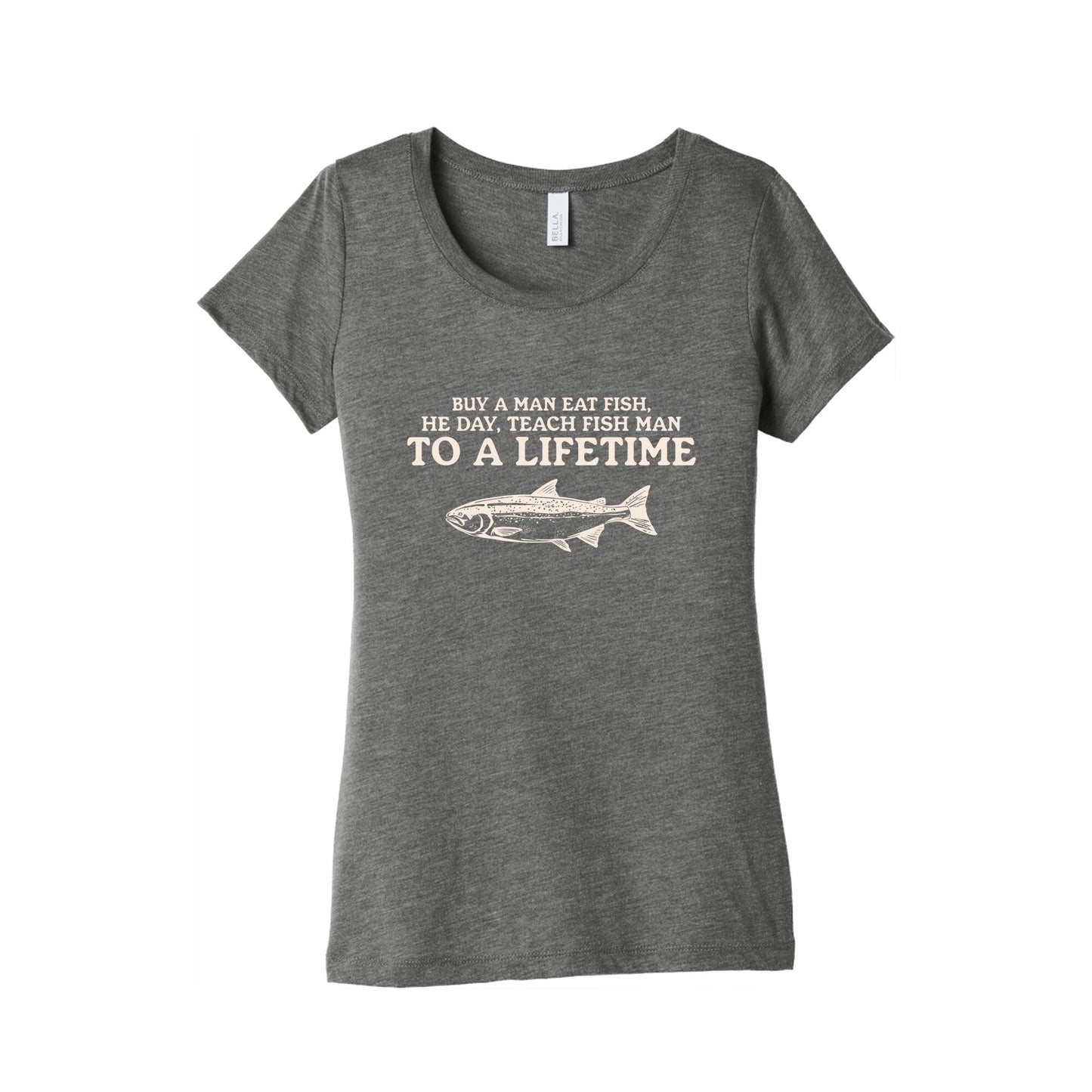 Buy A Man Eat Fish Womens Triblend Tee