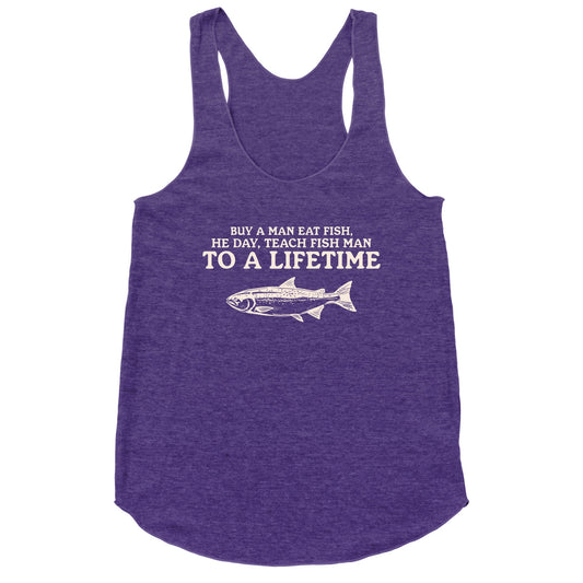Buy A Man Eat Fish Racerback Tank