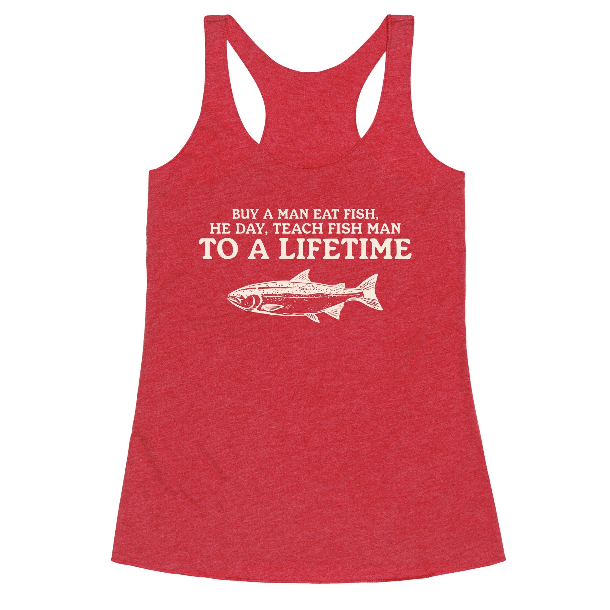 Buy A Man Eat Fish Racerback Tank
