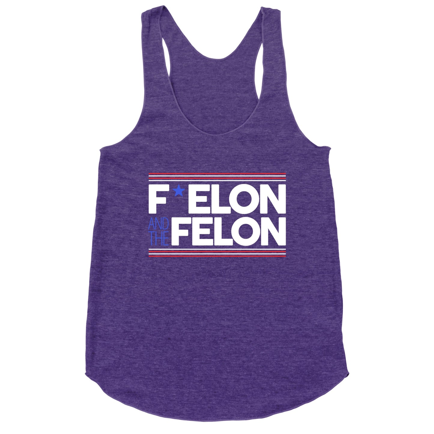 F Elon And The Felon Racerback Tank