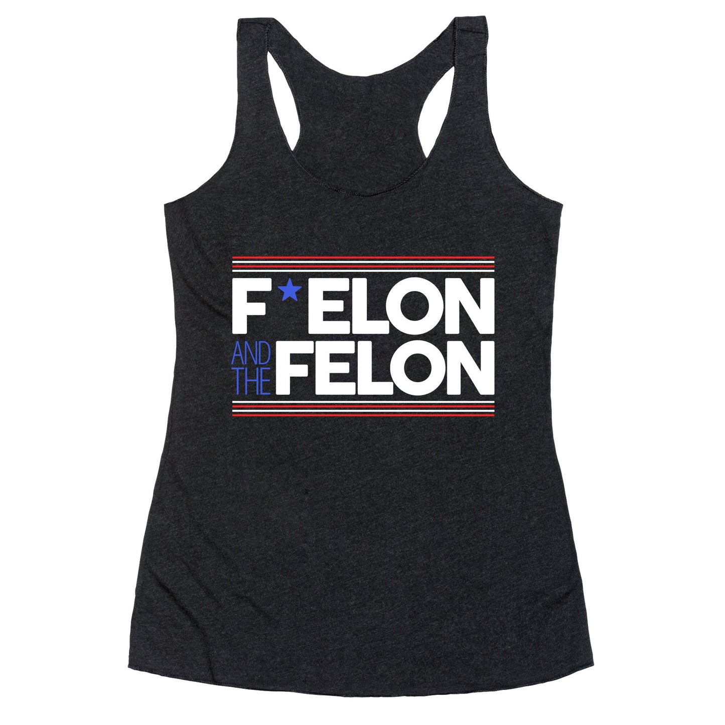 F Elon And The Felon Racerback Tank