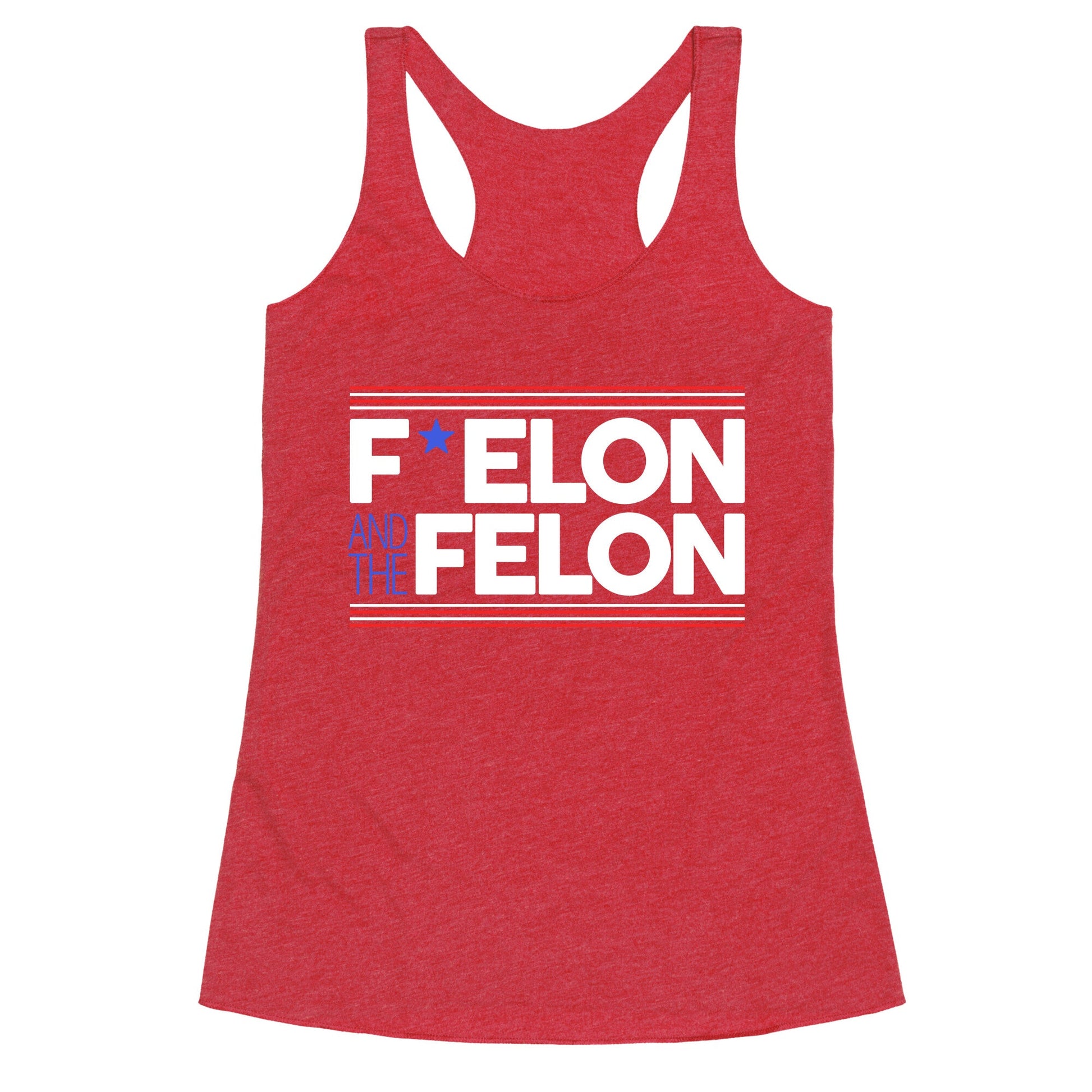 F Elon And The Felon Racerback Tank
