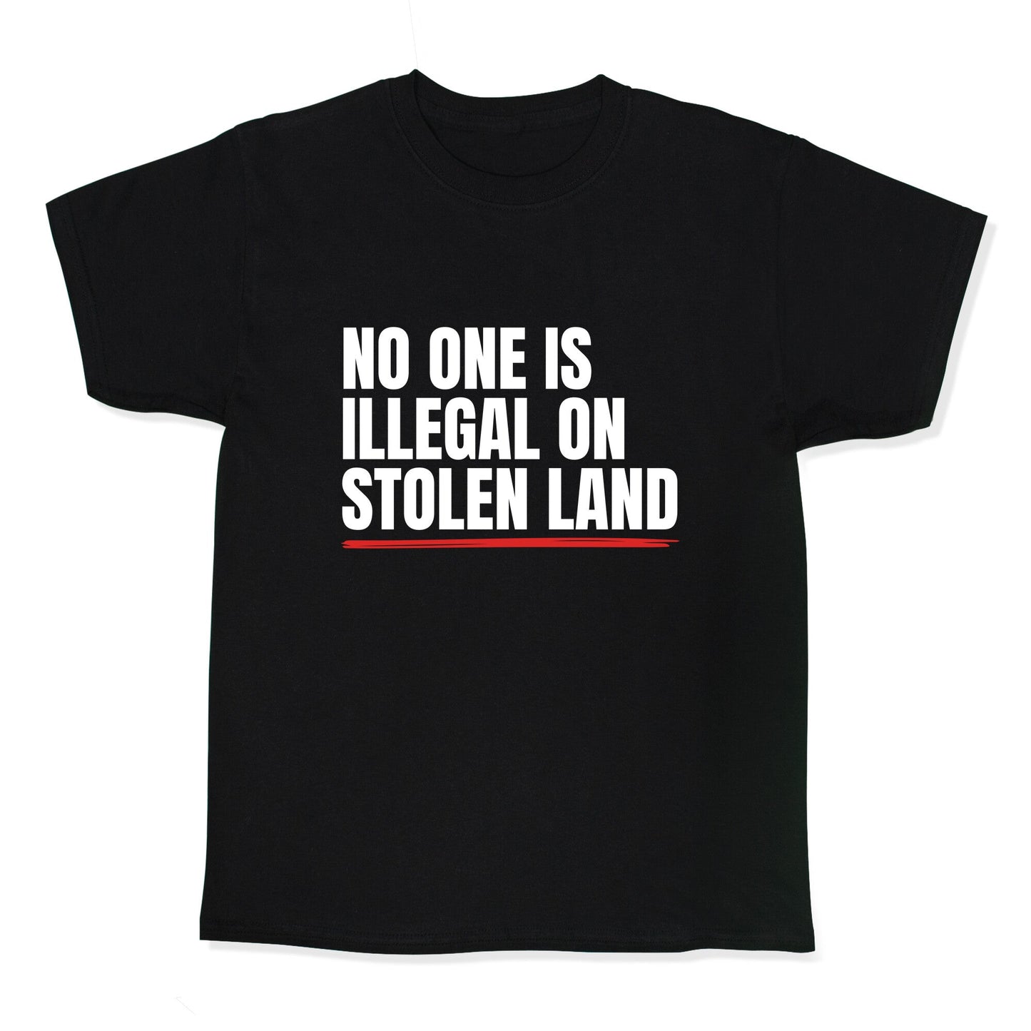 No One Is Illegal On Stolen Land Kids Tee