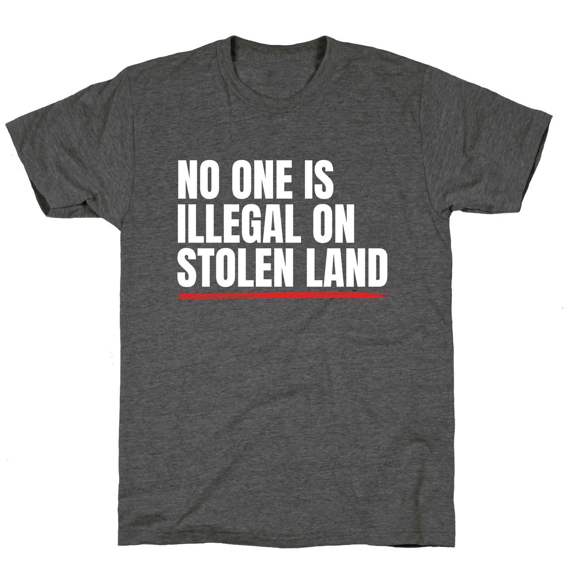 No One Is Illegal On Stolen Land Unisex Triblend Tee
