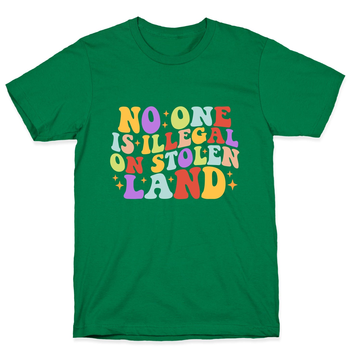 No One Is Illegal On Stolen Land Retro T-Shirt