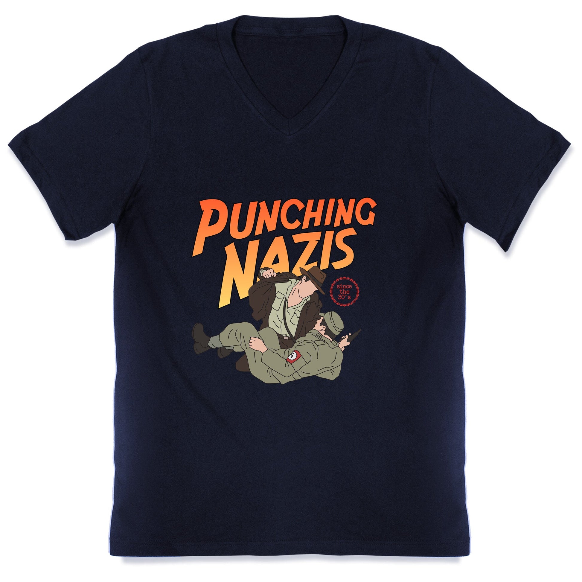 Punching Nazis Since 36 V-Neck