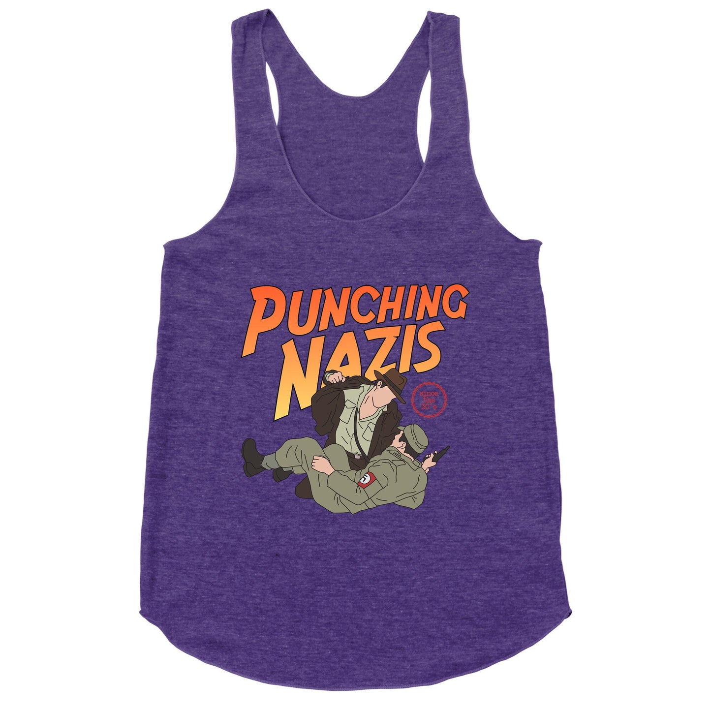 Punching Nazis Since 36 Racerback Tank