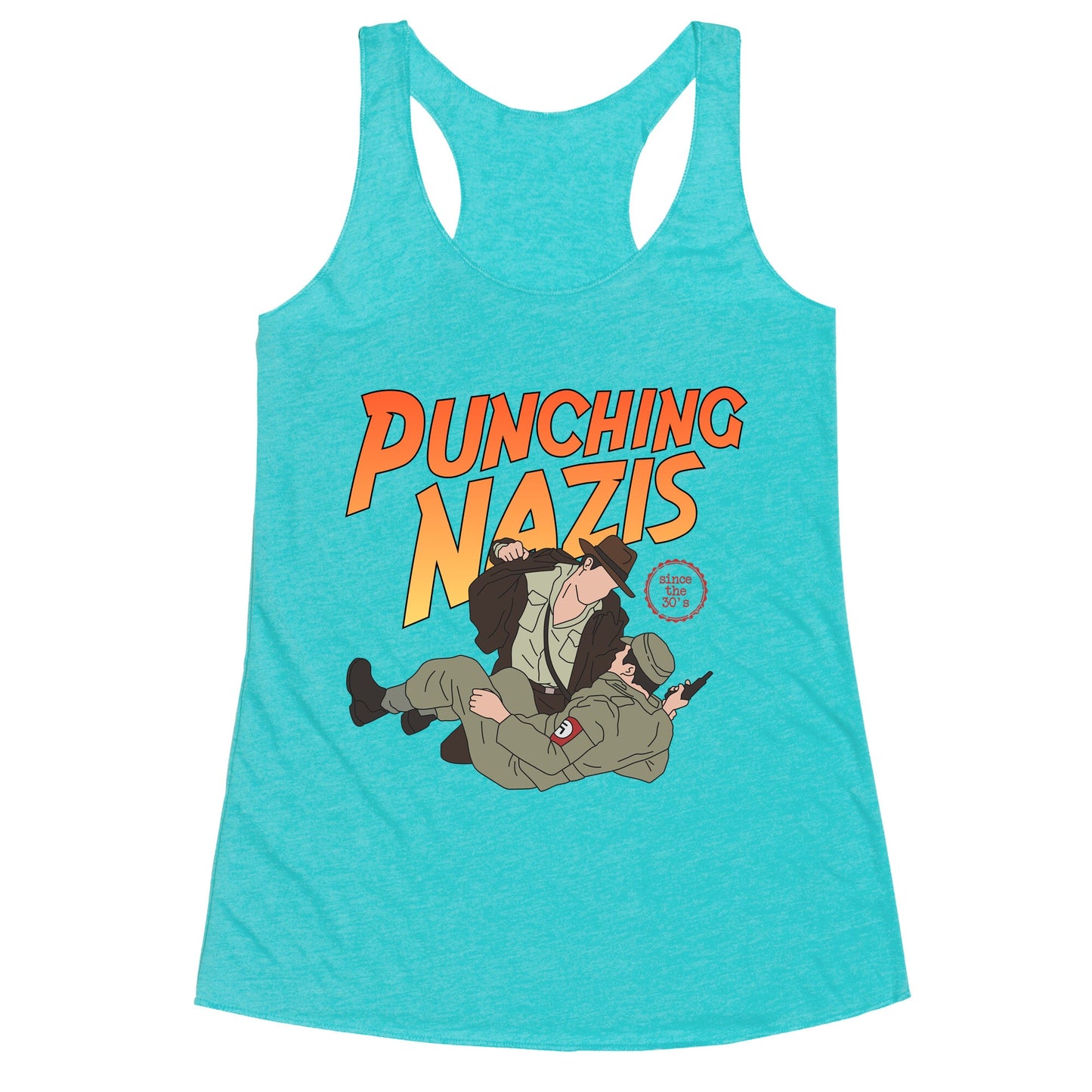 Punching Nazis Since 36 Racerback Tank