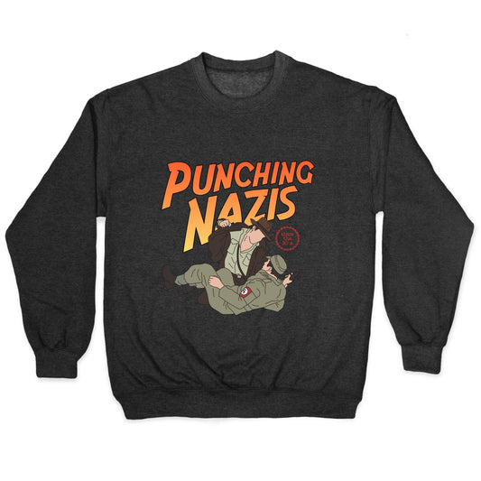 Punching Nazis Since 36 Crewneck Sweatshirt