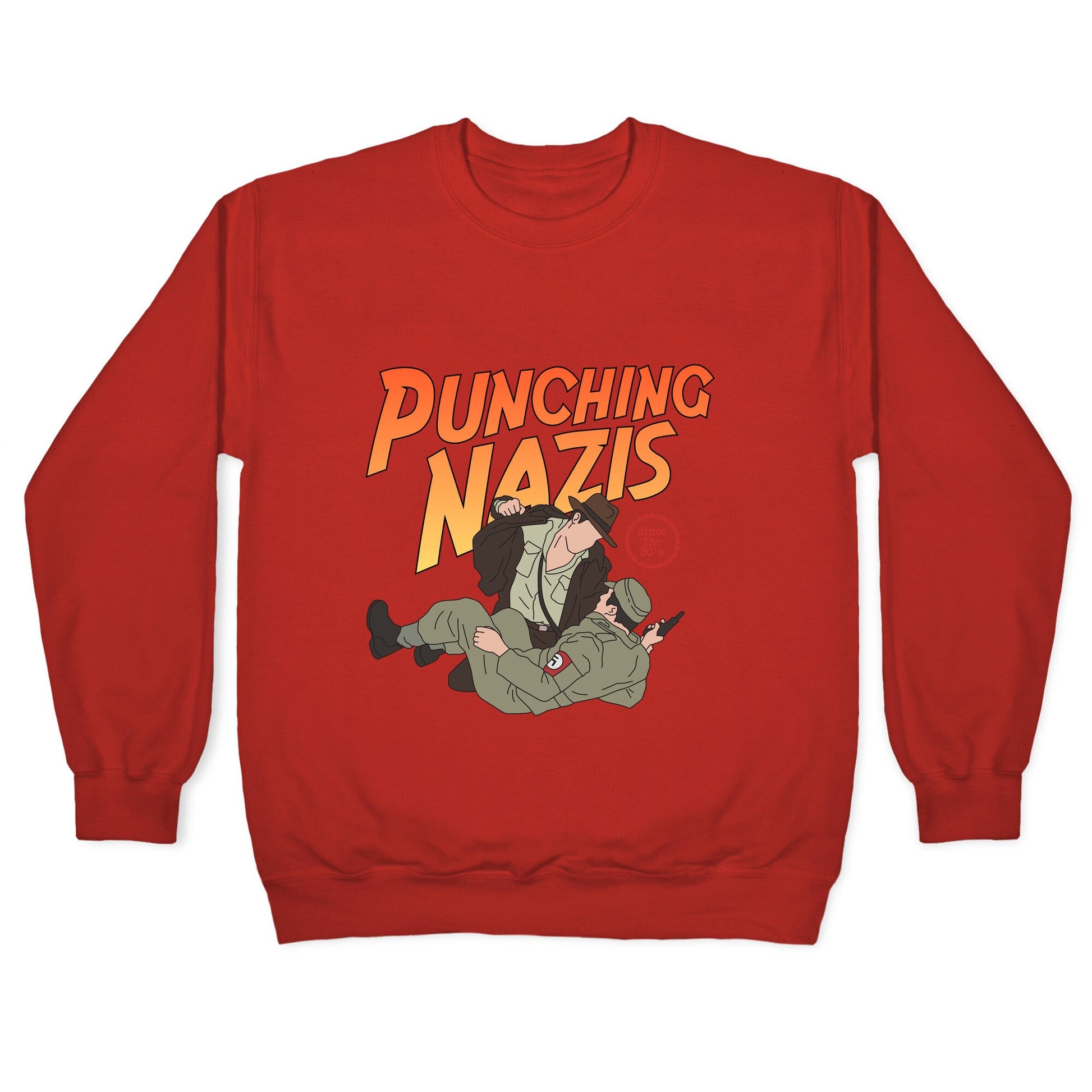 Punching Nazis Since 36 Crewneck Sweatshirt