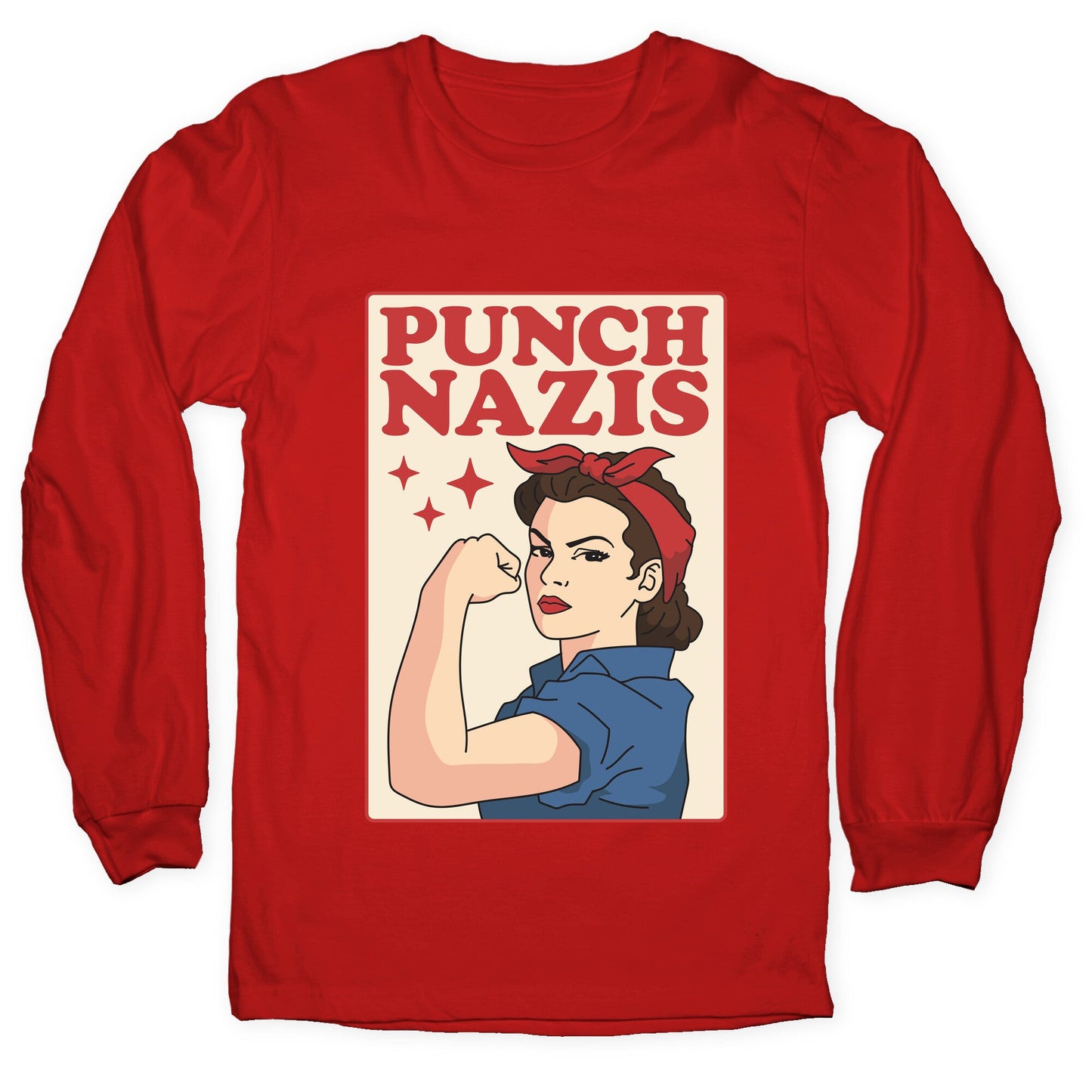 Punch Nazis Longsleeve Tee