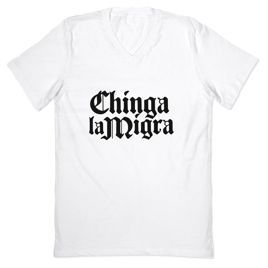 Chinga La Migra Fuck ICE V-Neck