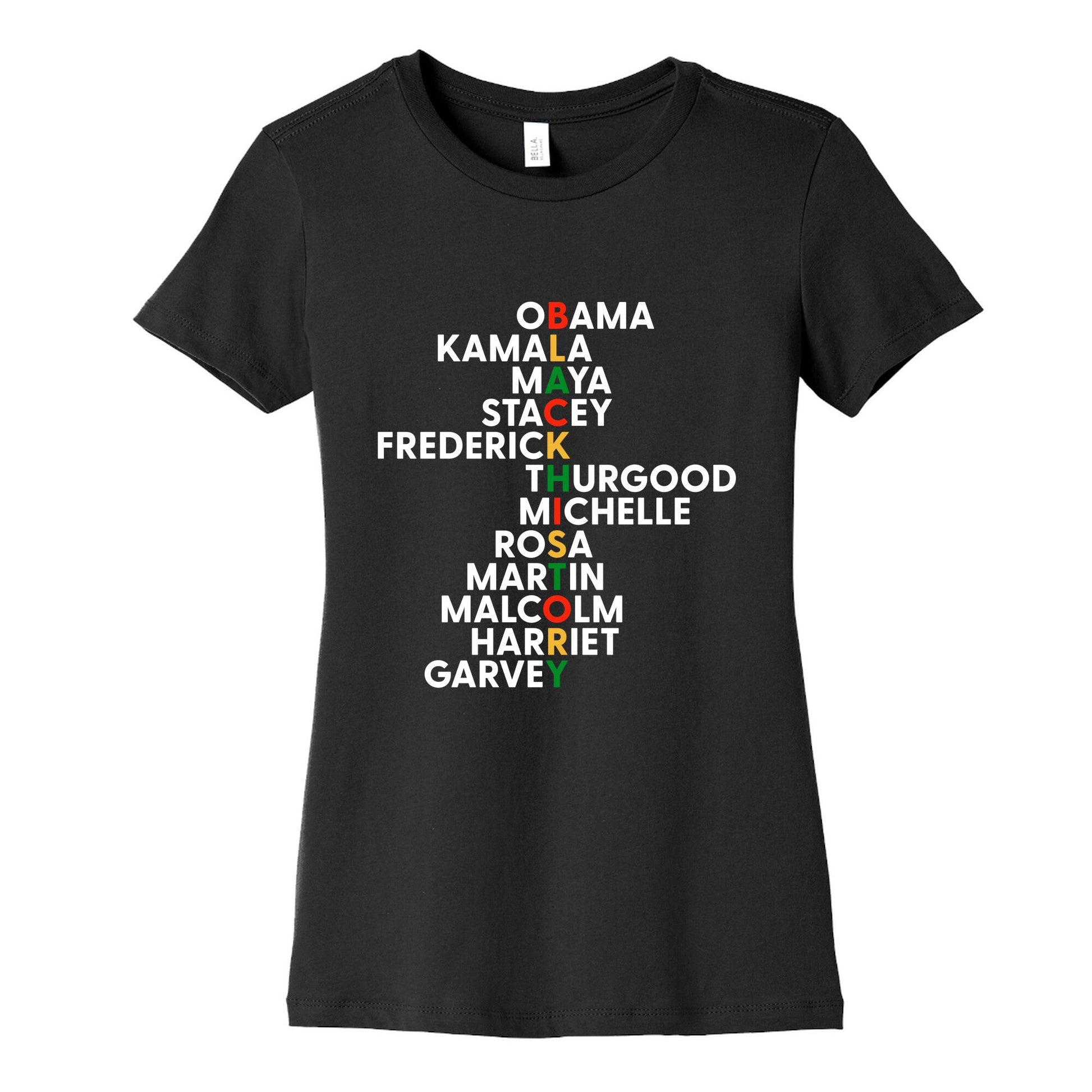 Black History Month Leaders Womens Cotton Tee