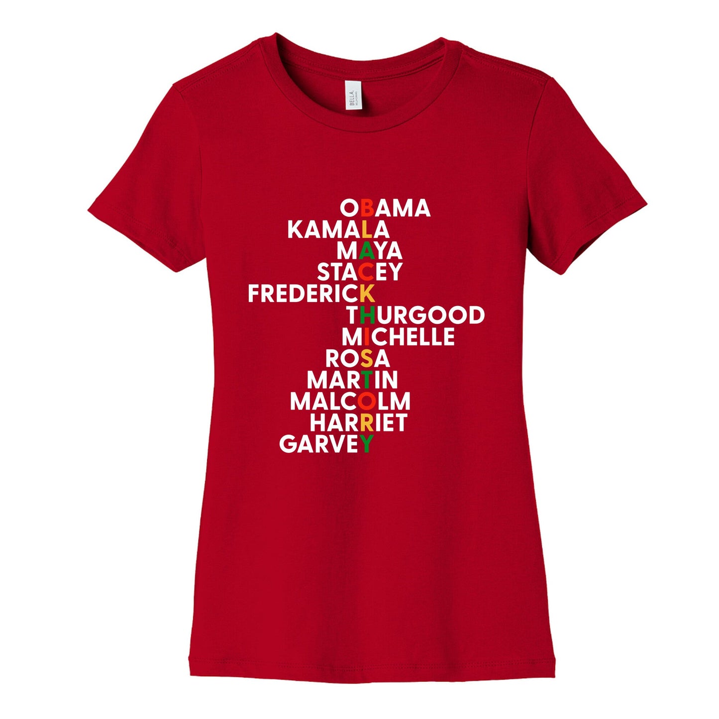 Black History Month Leaders Womens Cotton Tee