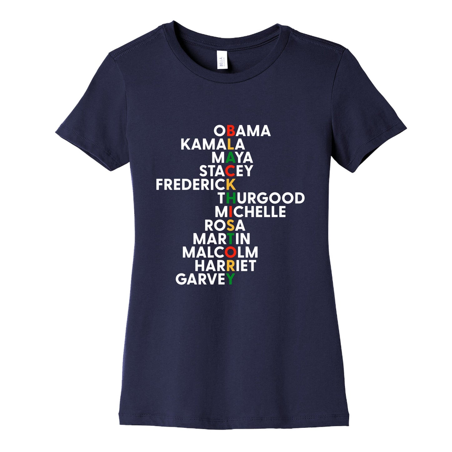 Black History Month Leaders Womens Cotton Tee