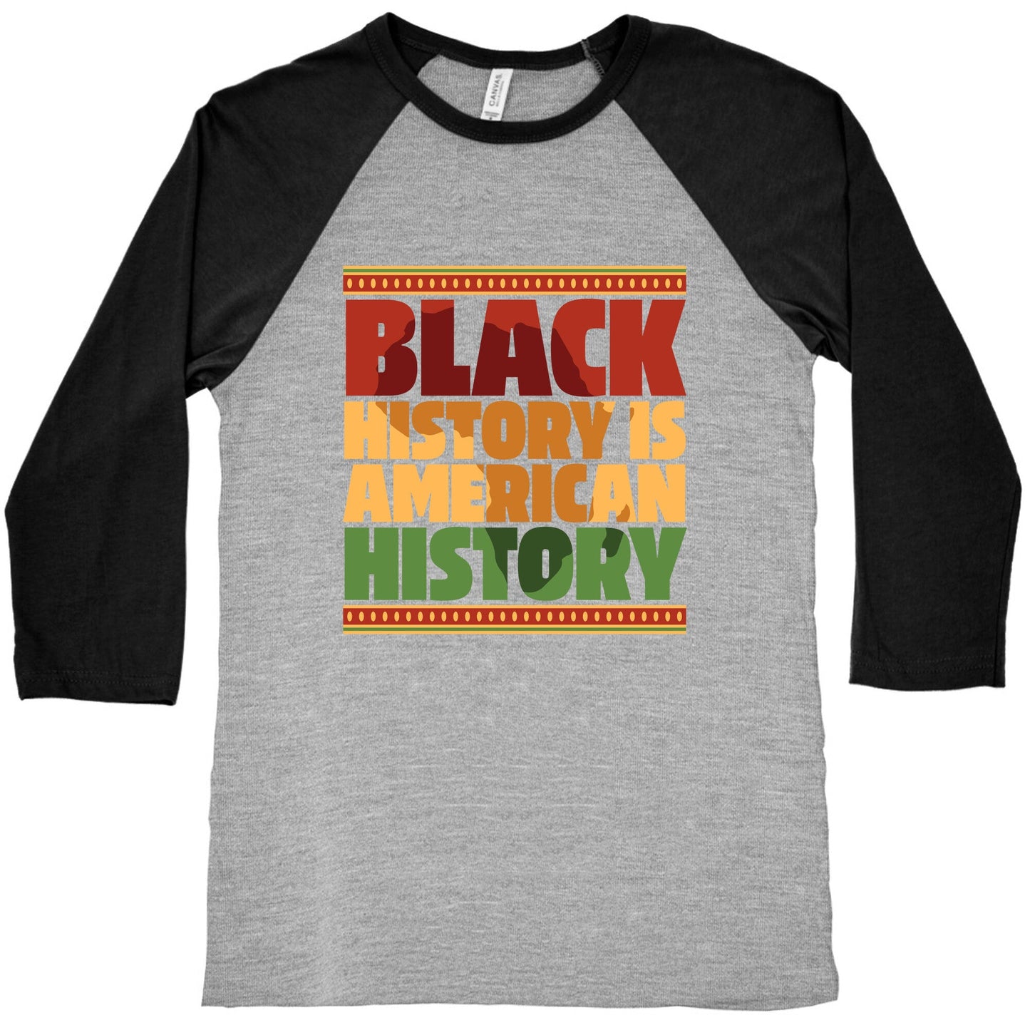 Black History Is American History Baseball Tee