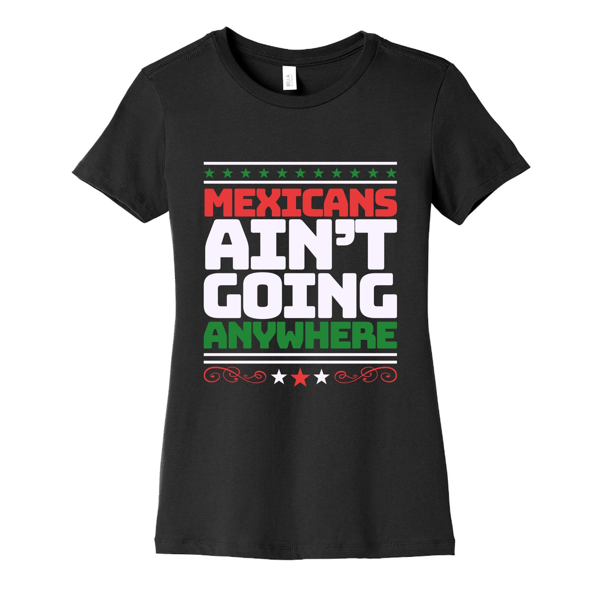Mexicans Arent Going Anywhere MAGA Womens Cotton Tee
