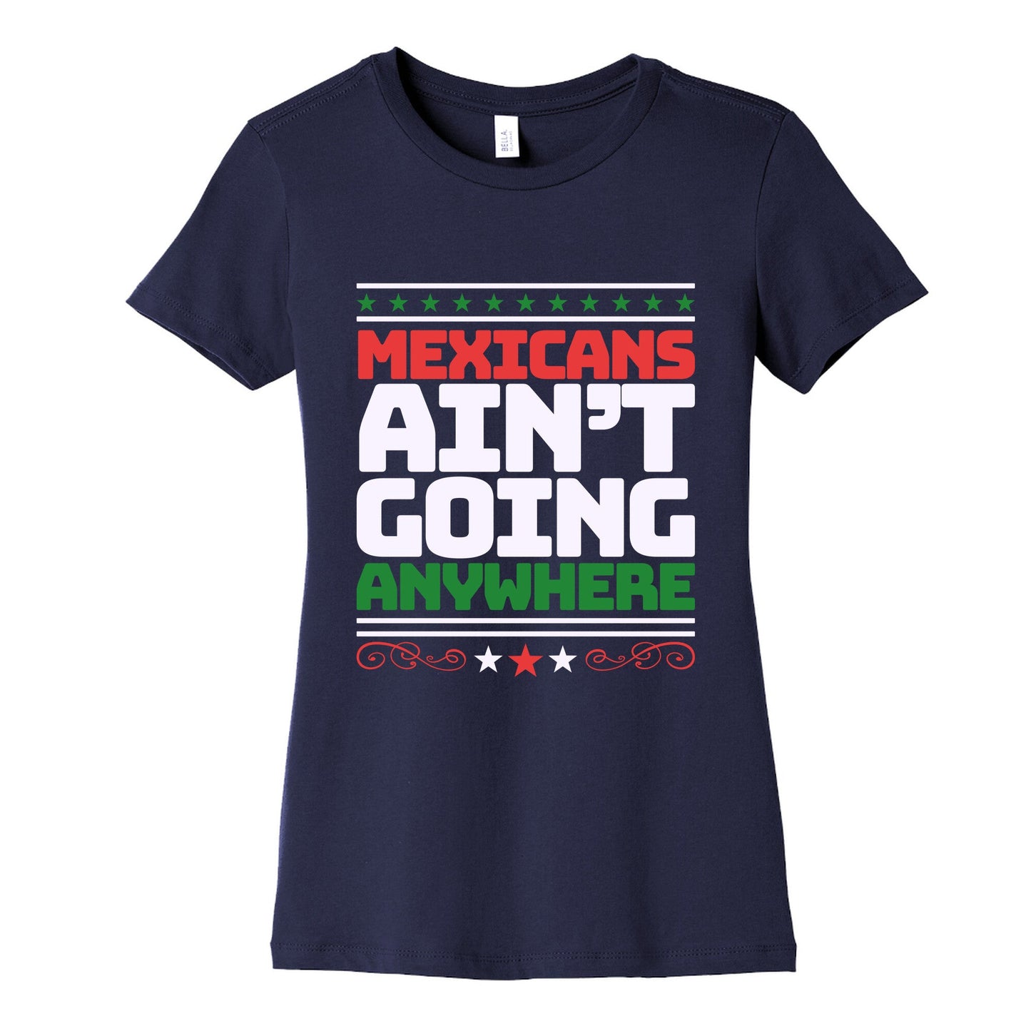 Mexicans Arent Going Anywhere MAGA Womens Cotton Tee
