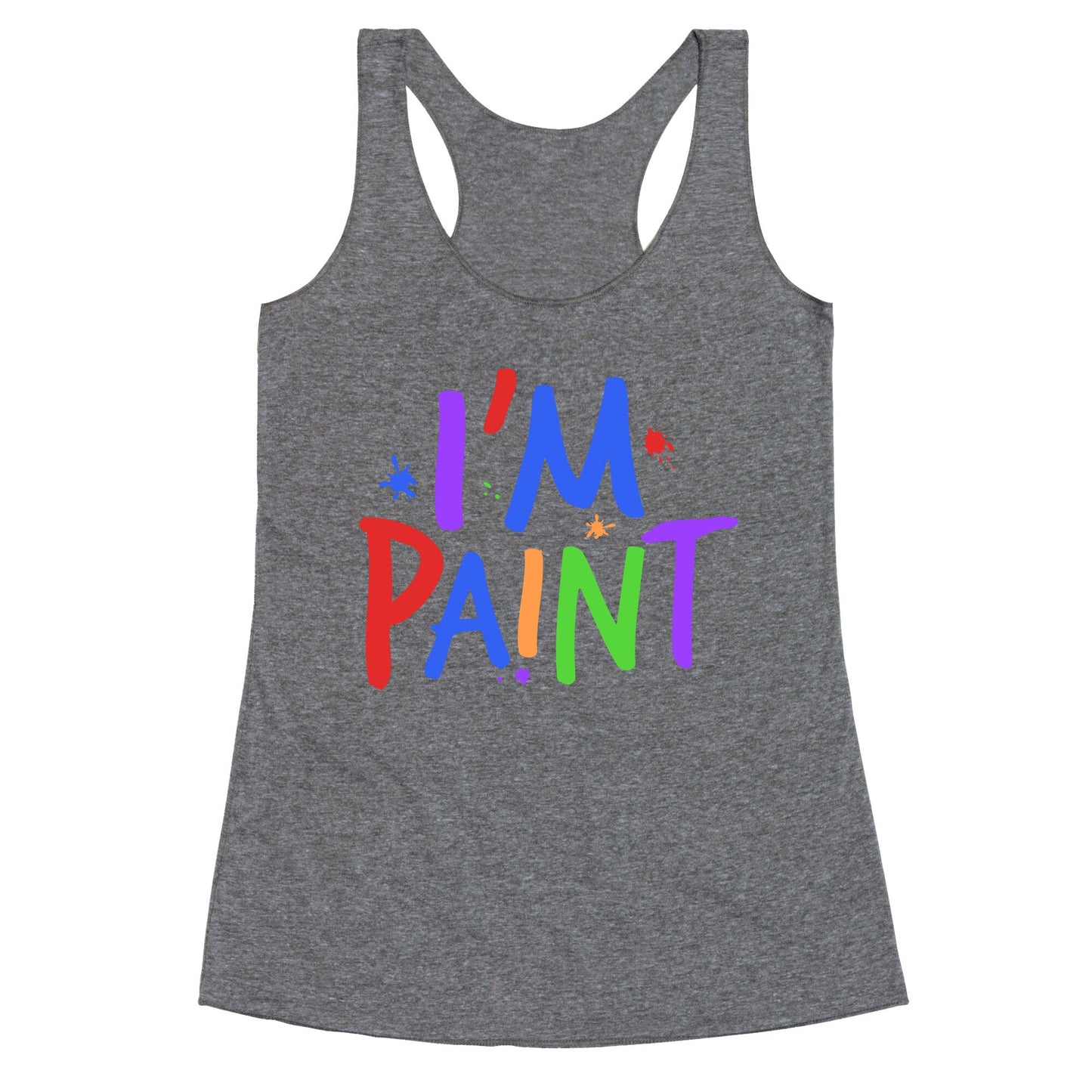 I Love To Finger Paint Couples 2 Racerback Tank