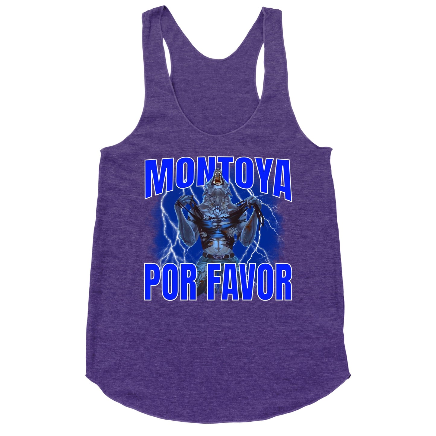 Montoya Por Favor Wolf Meme Racerback Tank