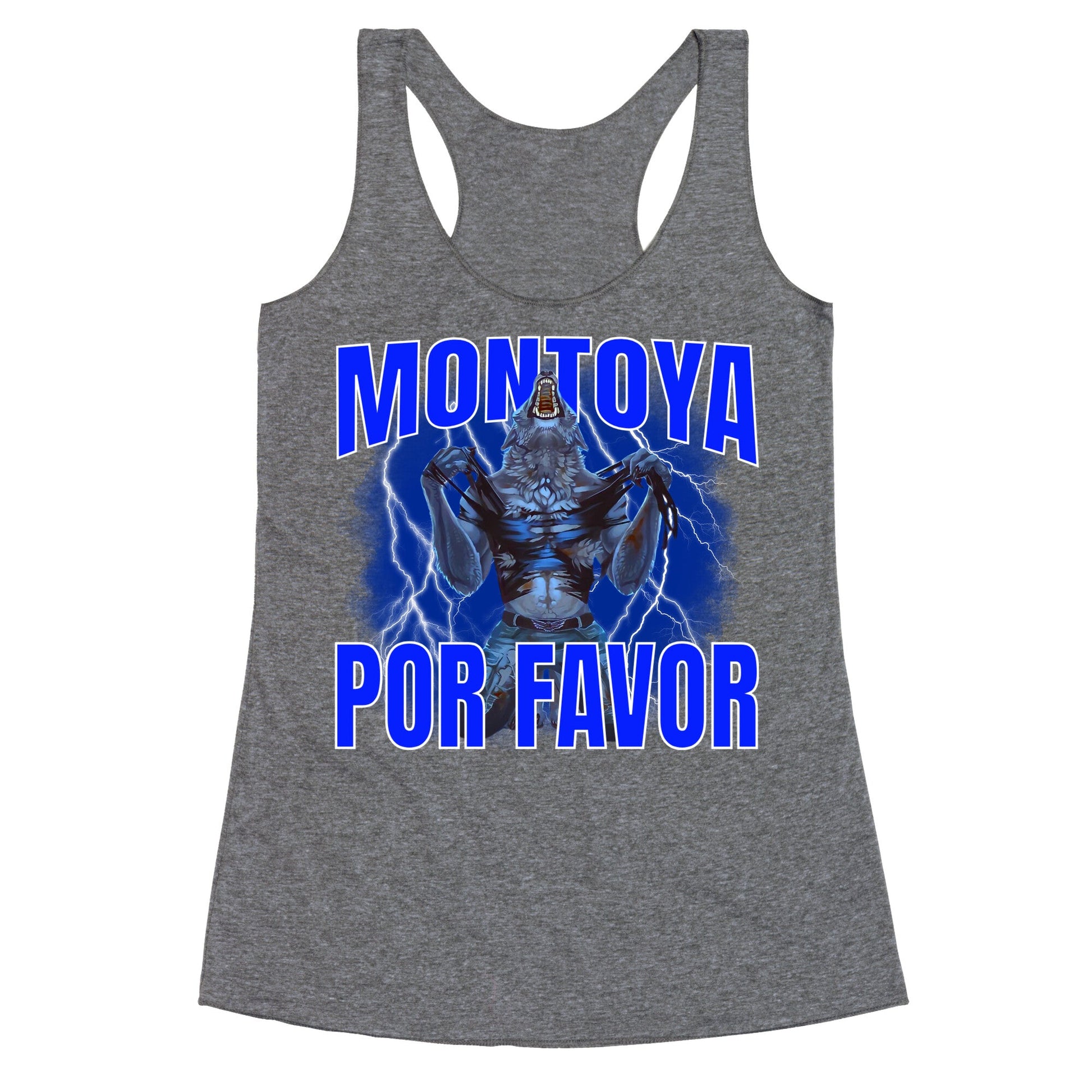 Montoya Por Favor Wolf Meme Racerback Tank
