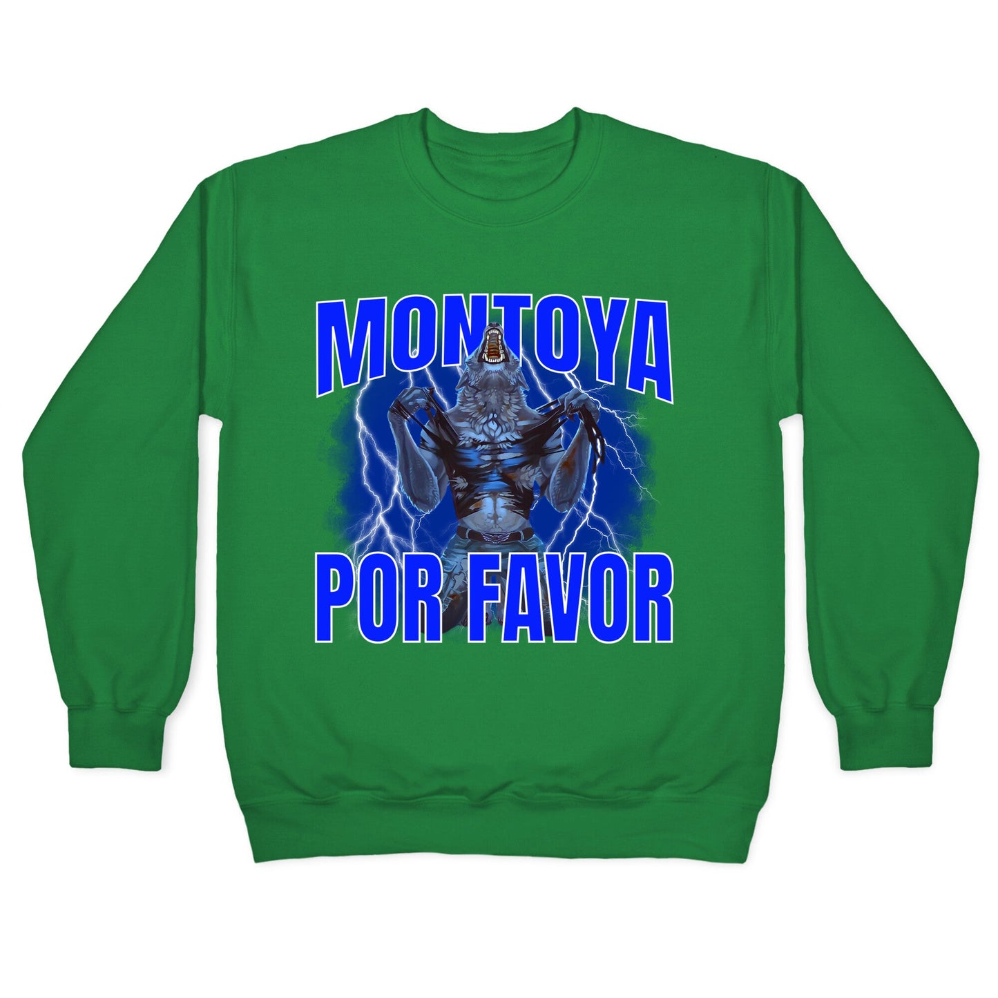 Montoya Por Favor Wolf Meme Crewneck Sweatshirt