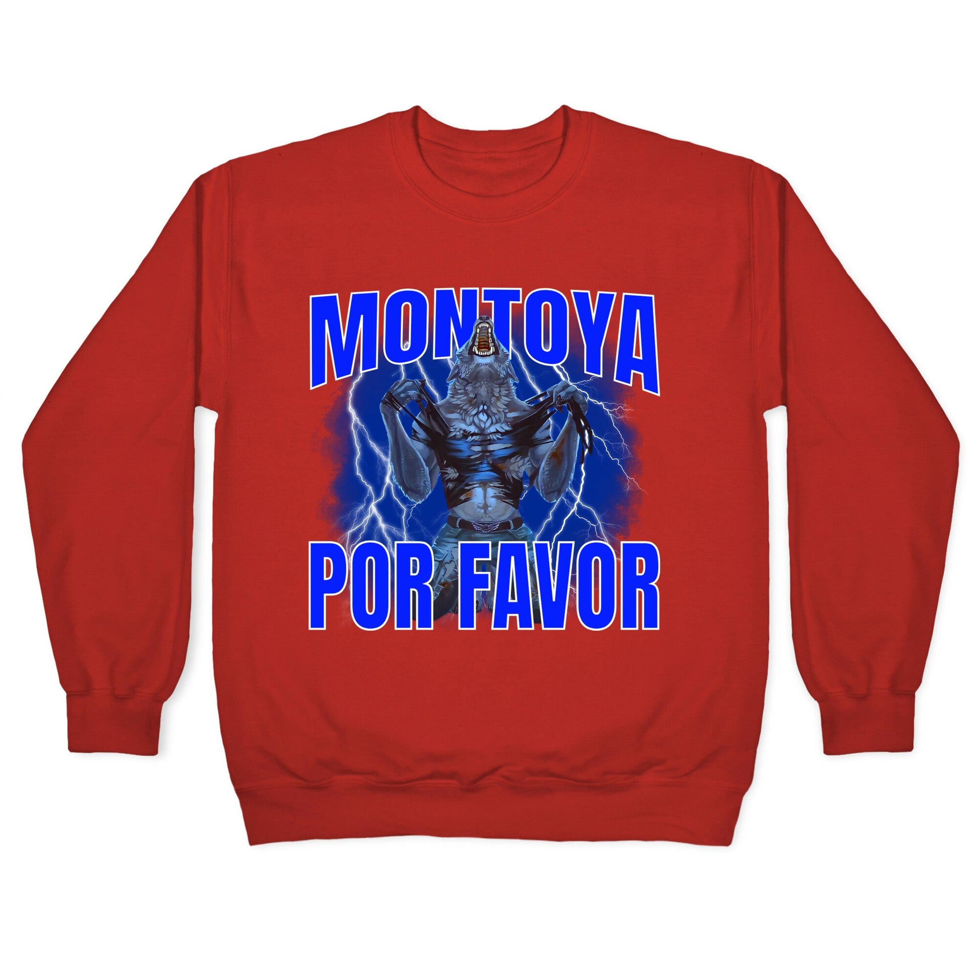Montoya Por Favor Wolf Meme Crewneck Sweatshirt