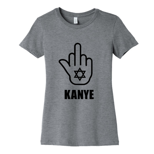 Middle Finger F Kanye Womens Cotton Tee