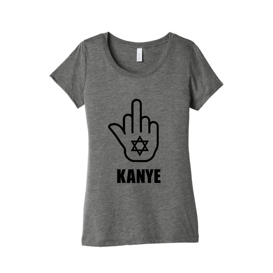 Middle Finger F Kanye Womens Triblend Tee