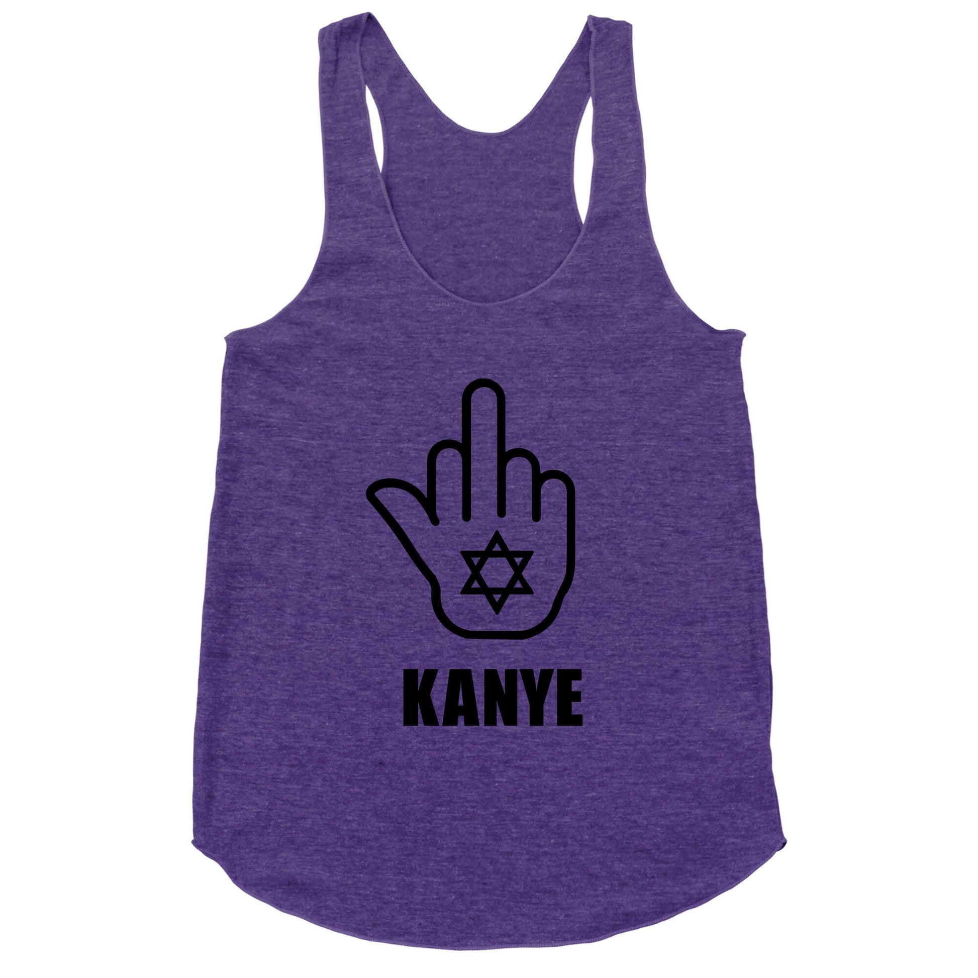 Middle Finger F Kanye Racerback Tank