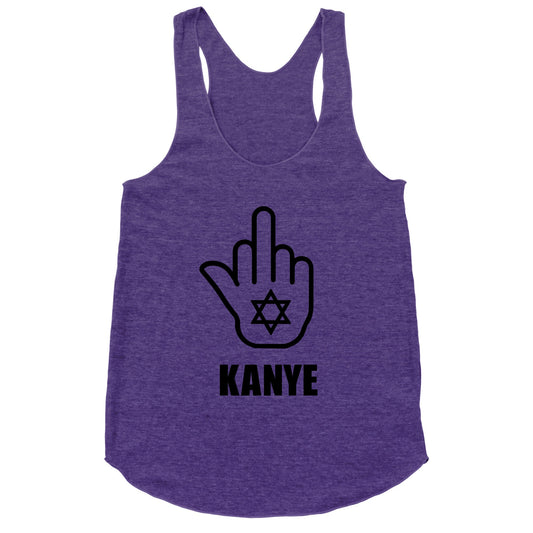 Middle Finger F Kanye Racerback Tank
