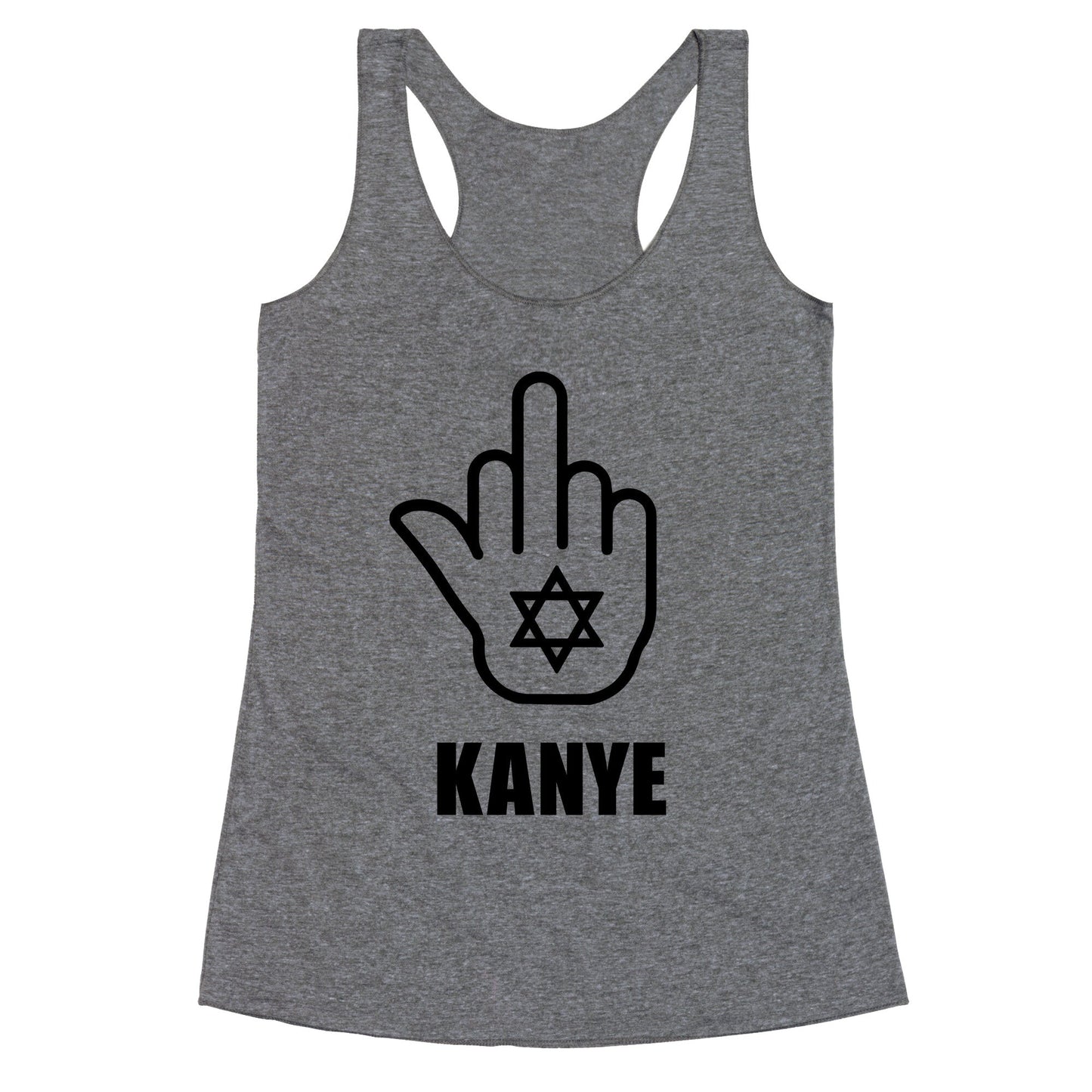 Middle Finger F Kanye Racerback Tank