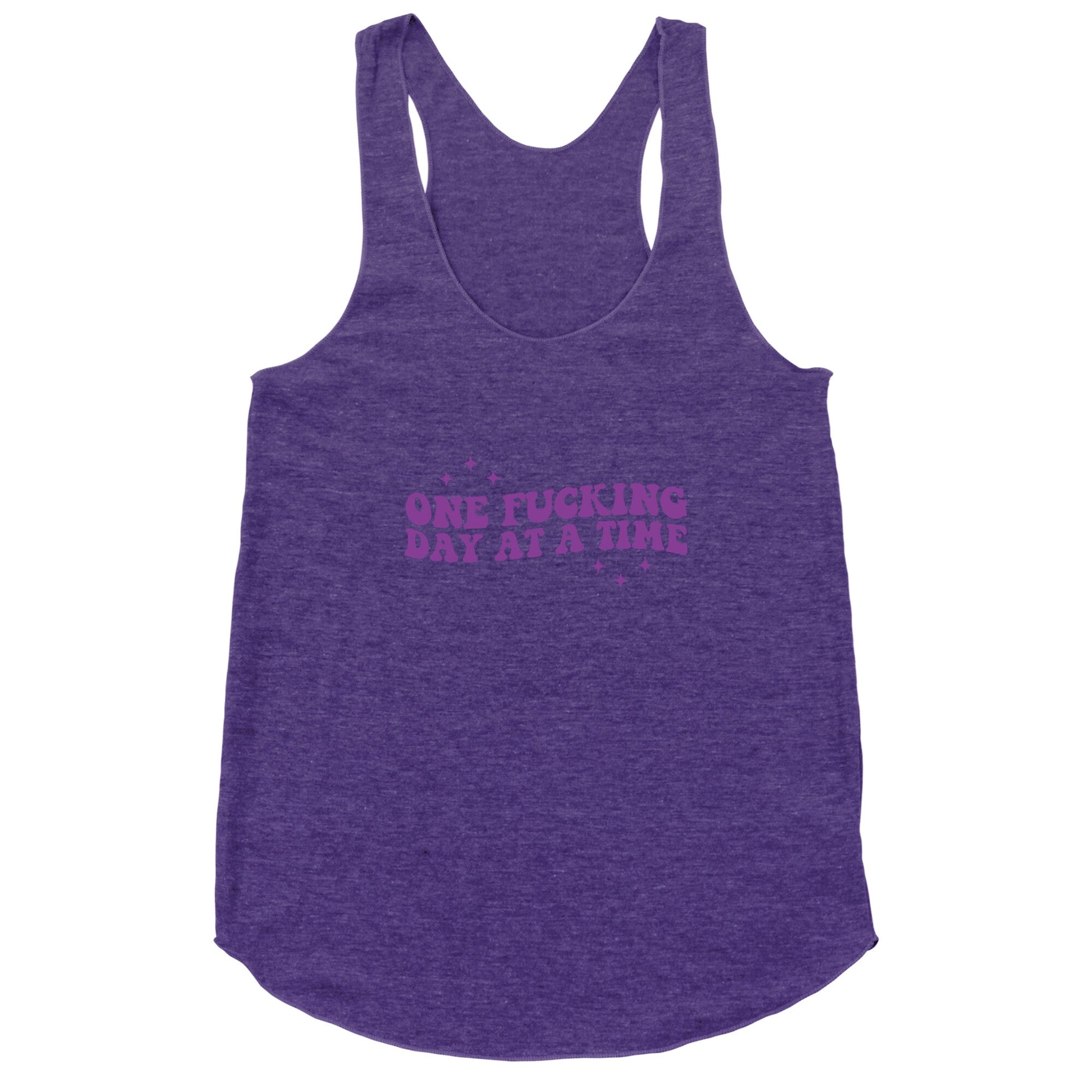 One Fucking Day At A Time Racerback Tank