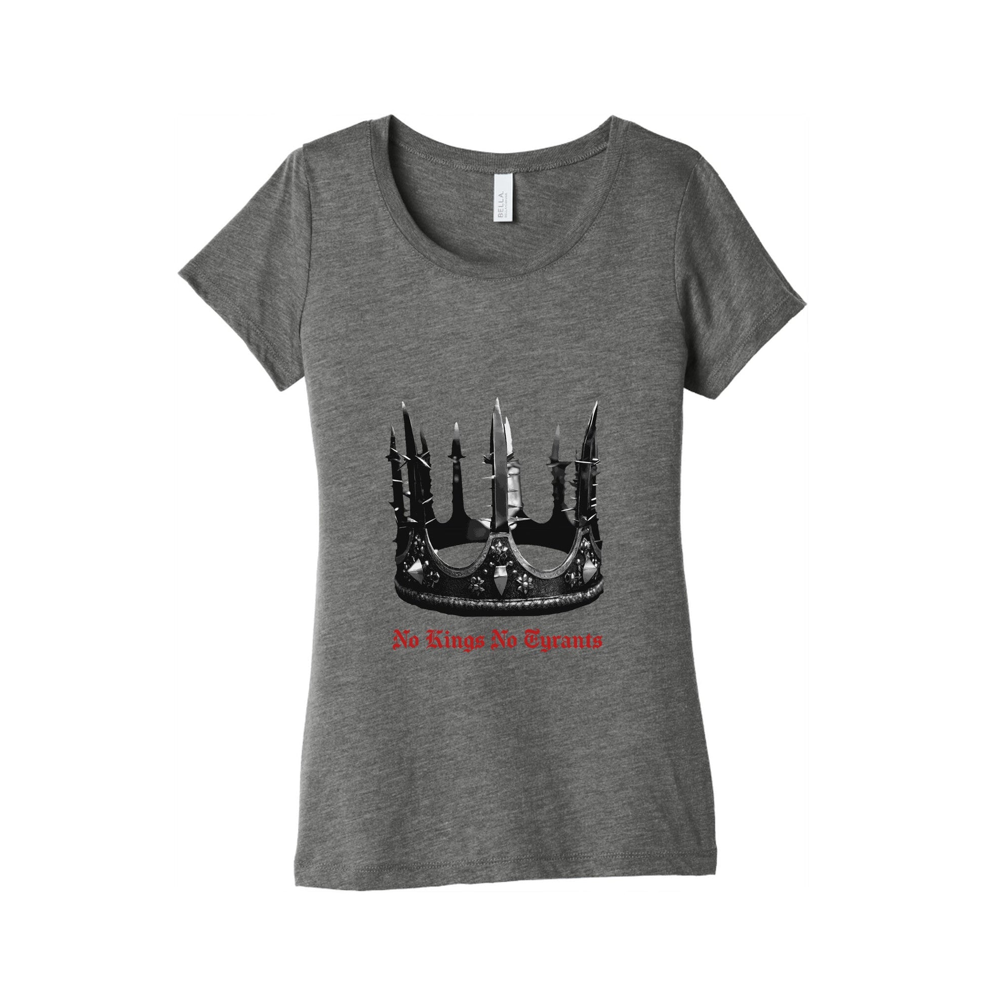 No Kings No Tyrants Crown Womens Triblend Tee