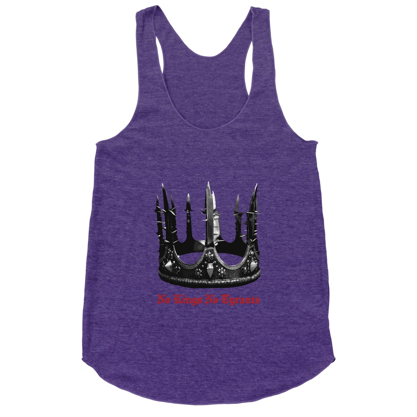 No Kings No Tyrants Crown Racerback Tank