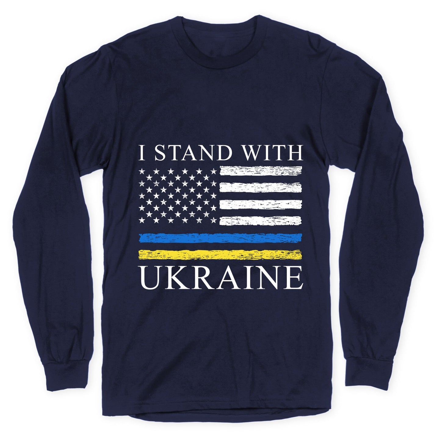 I Stand With Ukraine Flag Longsleeve Tee