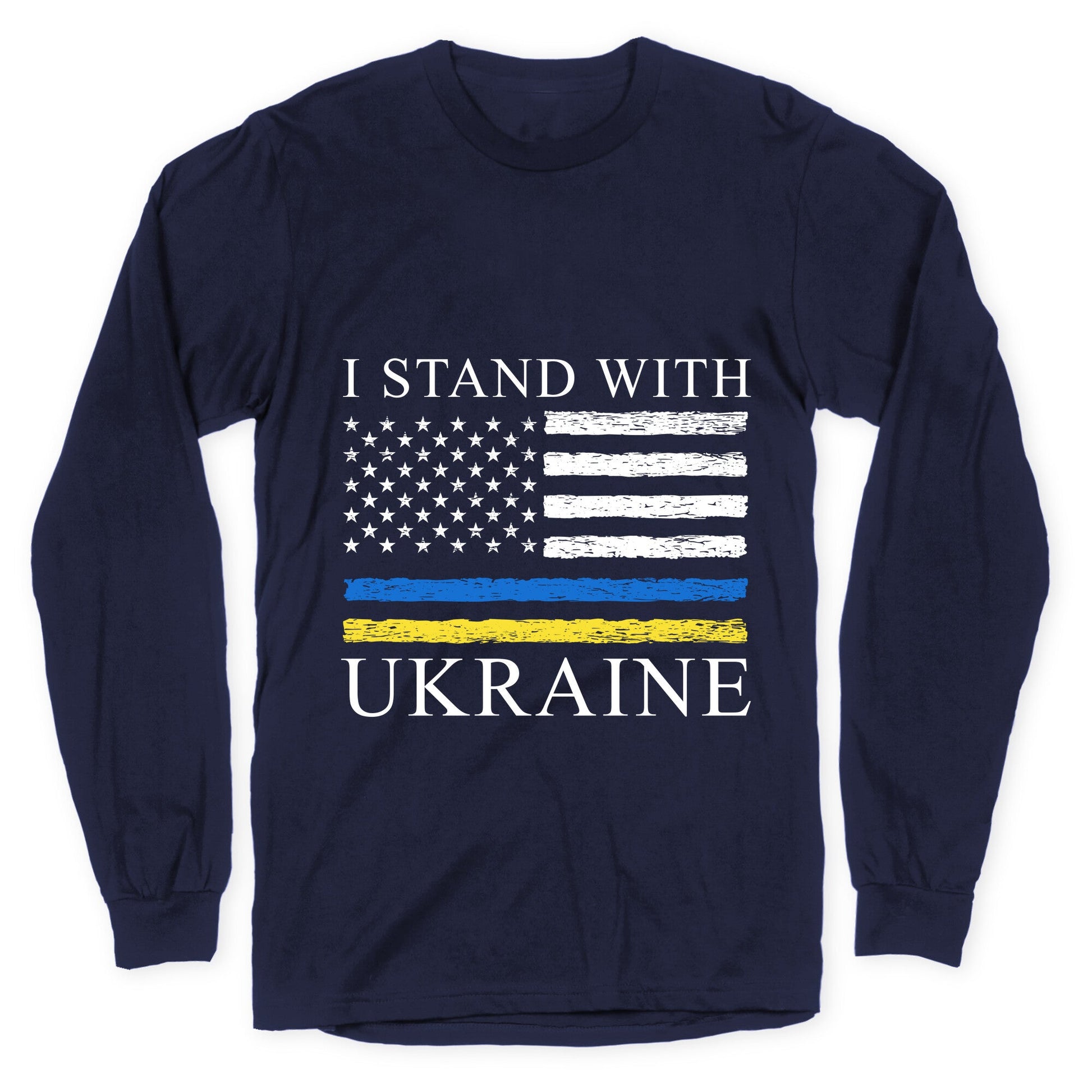 I Stand With Ukraine Flag Longsleeve Tee