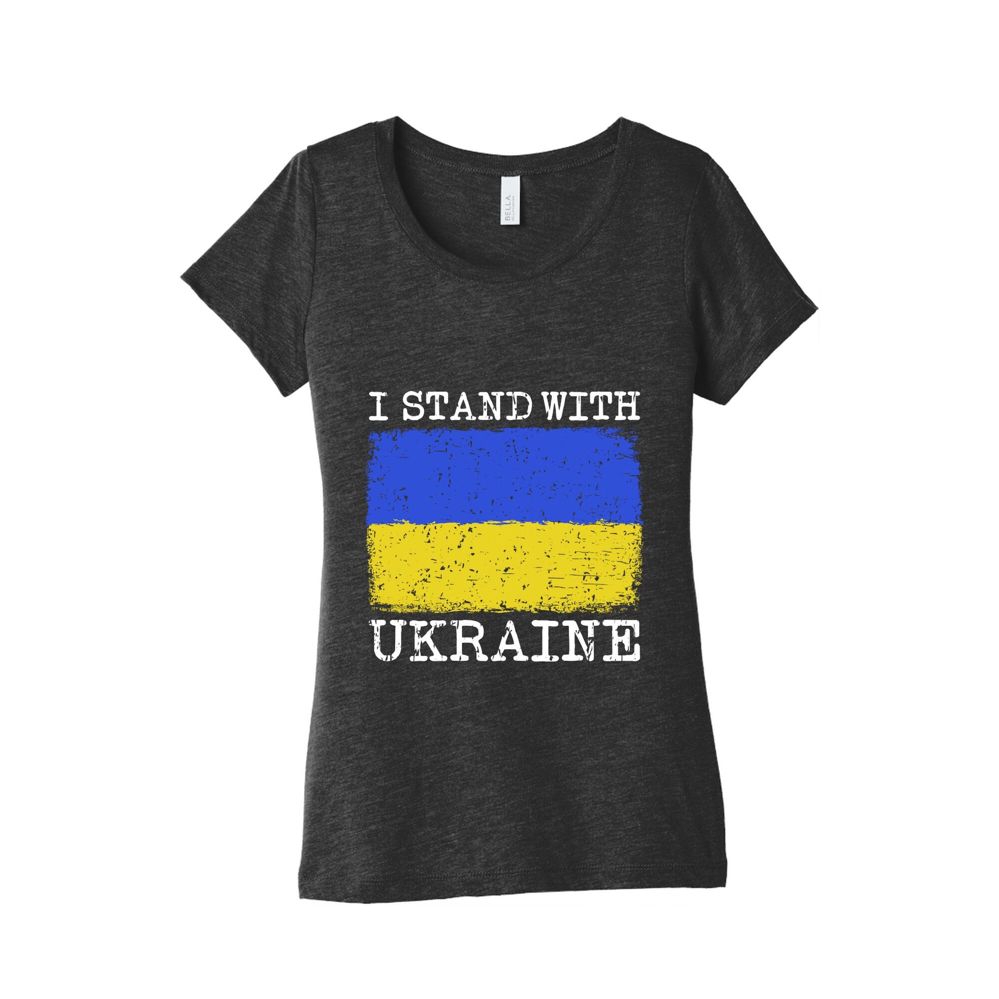 I Stand With Ukraine Womens Triblend Tee