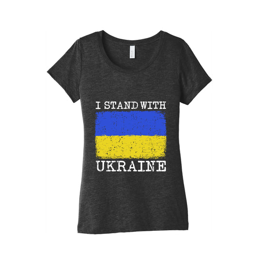 I Stand With Ukraine Womens Triblend Tee