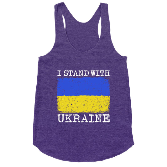 I Stand With Ukraine Racerback Tank