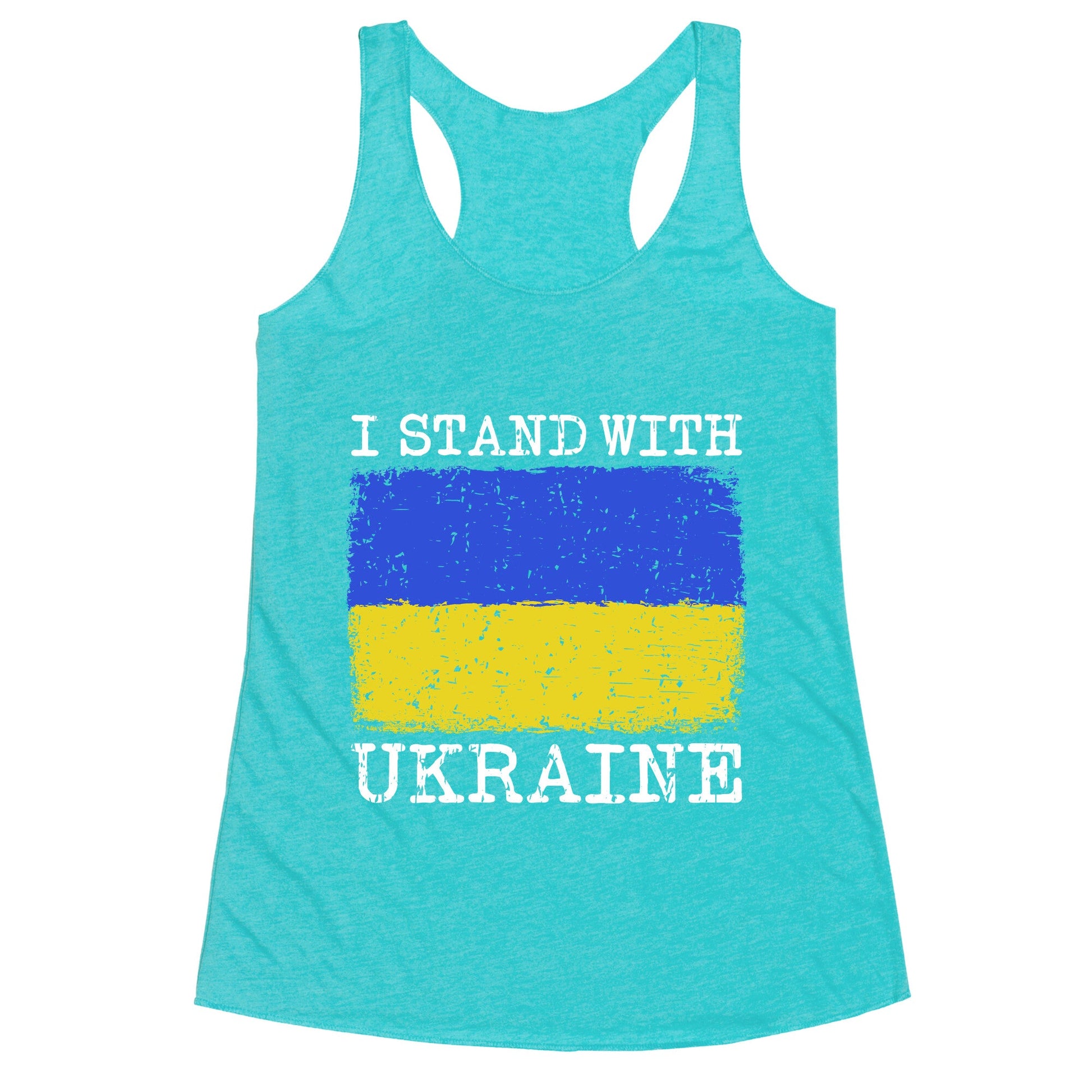 I Stand With Ukraine Racerback Tank