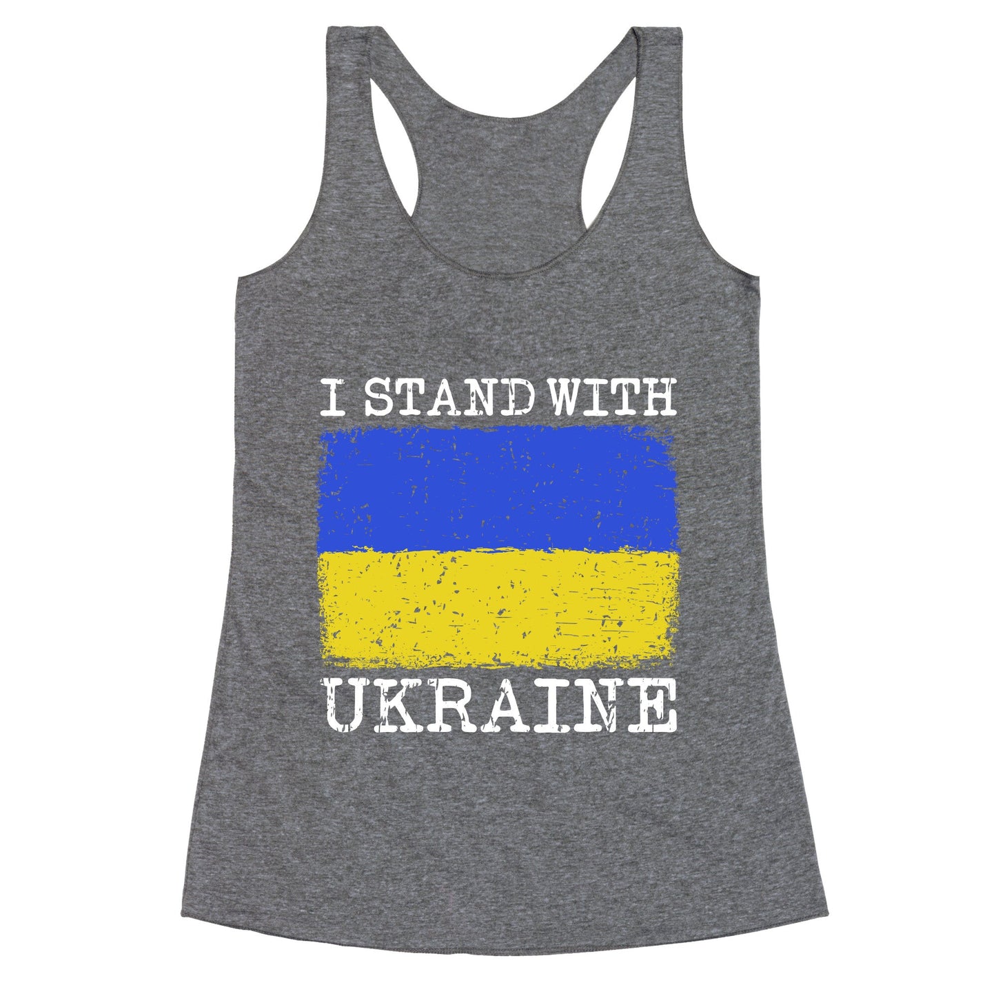I Stand With Ukraine Racerback Tank