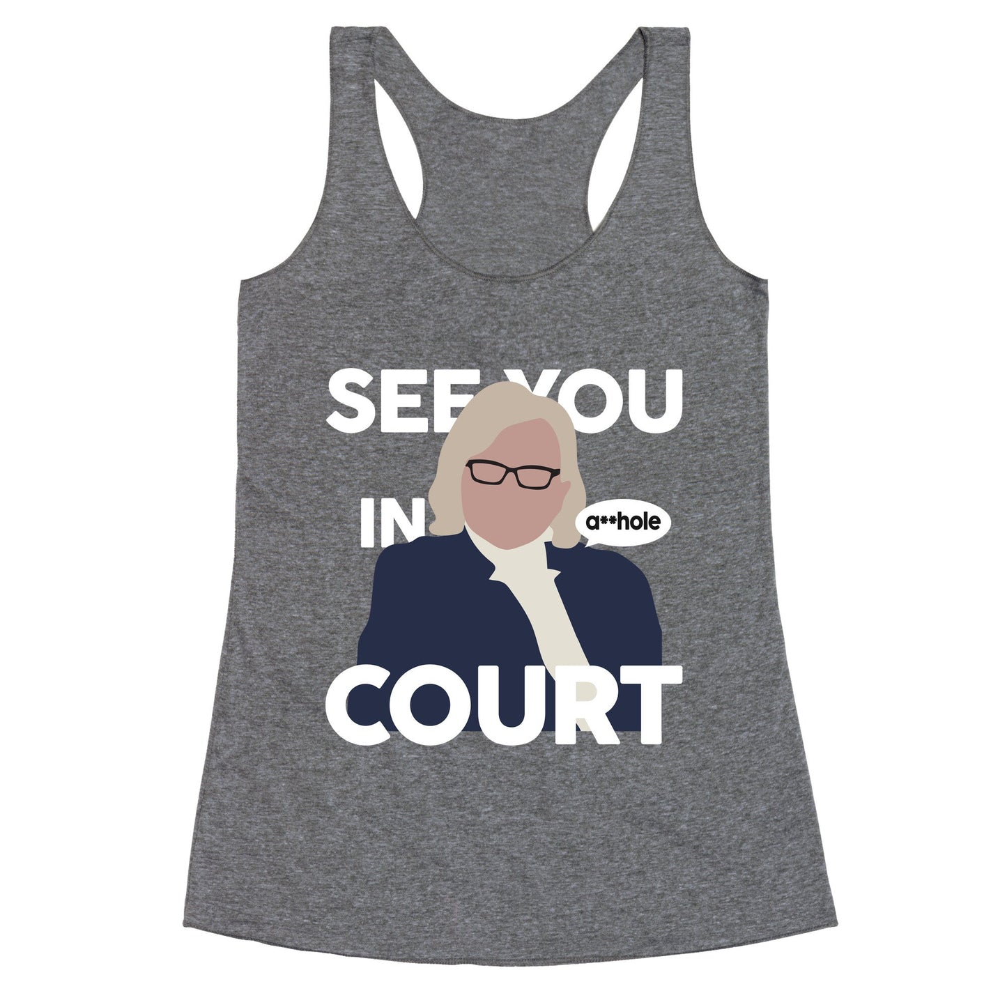 See You In Court Governor Janet Mills Racerback Tank
